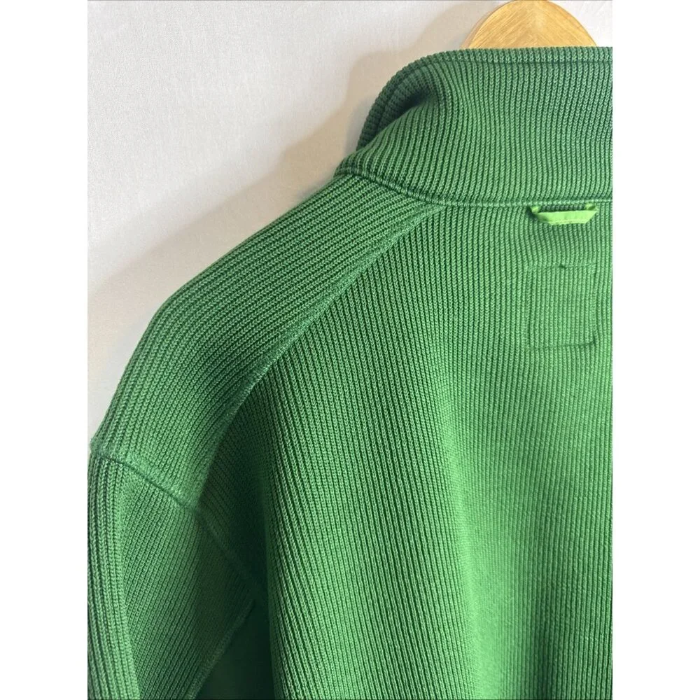 The North Face Green Knit Fleece Full‎ Zip Jacket Men’s L
